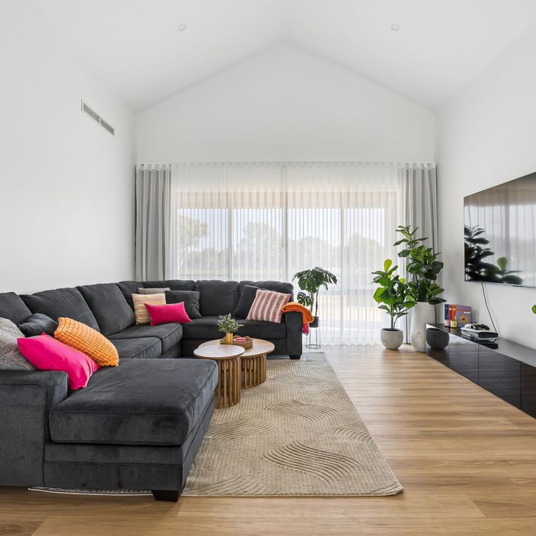 The finished living area in a House of Boss client's Darling Downs home.