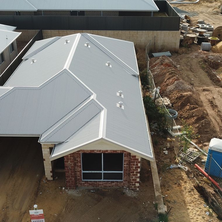 A drone view of a House of Boss client's build site in Perth.